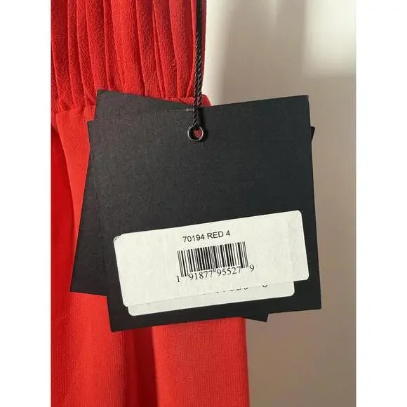 Ieena for Mac Duggal 70194 Red Mini Dress Size US 4 NWT - Picture 6 of 9